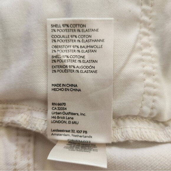 Pilcro by Anthropologie Ivory Mid-Rise Slim Straight Boyfriend Jeans Size 26 (S) - Picture 8 of 16